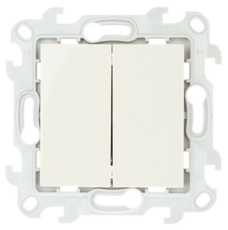 Выключатель 2-кл. 1п 2мод. СП Simon 24 10А IP20 механизм сл. кость 2450398-031
