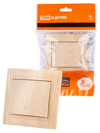 Перекрестный выключатель 1-кл. 10А сосна "Лама" | SQ1815-0336 TDM