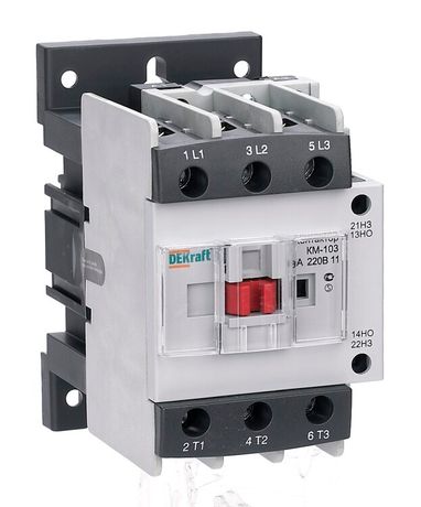 Контактор КМ-103 65А кат. 110В AC 1НО+1НЗ AC-3 DEKraft 22137DEK APC