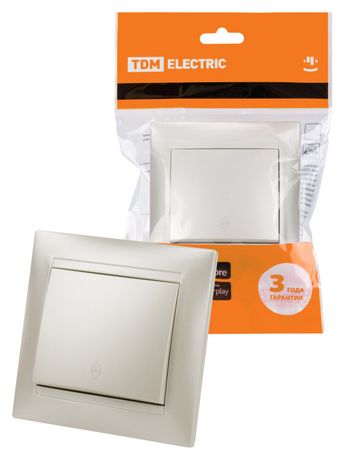 Выключатель на 2 направления 1 кл. 10А перламутр "Лама" | SQ1815-0806 TDM