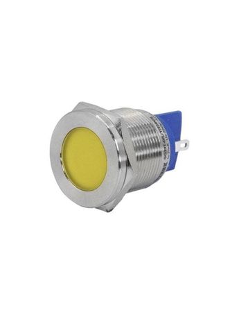 Лампа индикаторная GQ22T-D/L/Y/220V/S светодиодная матрица d22мм 220В AC/DC IP67 метал. желт. Электротехник ET020079