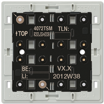 KNX кнопочный модуль с интегрированным шинным сопряжением, "стандарт", 1-4 группы| 4072TSM |Jung