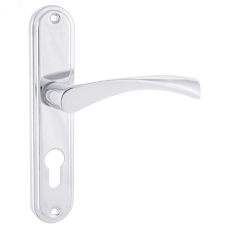 Ручка на планке под замок и цилиндровый механизм (комплект), АЛЛЮР 103-1 55мм CP хром - 1053 ПТК