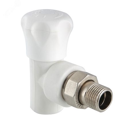 Клапан для радиатора 25 х 3/4' угловой полипропиленовый PPR белый - VTp.718.V.02505 VALTEC PV718V2505