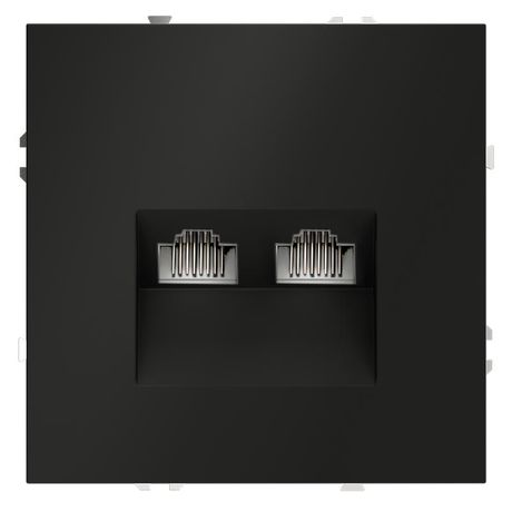 Розетка компьютерная 2-м СП S70 RJ45 + кат.6 механизм черн. матов. Voltum VLS060208 Voltum арт. VLS060208