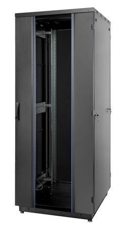 Шкаф Racknet S3000 42U 800 800, передняя дверь стекло 1-ств., задняя метал.2-ств., черный, | 60F-42-88-31BL Eurolan