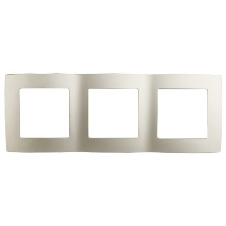 Рамка для розеток и выключателей 3 поста перламутр пластик ЭРА 12 12-5003-15 - Б0019377