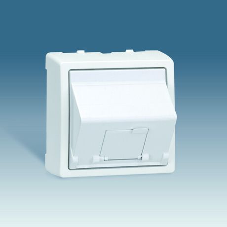 Адаптер на 1 RJ45(12) коннектор 75528; 75540; 75541; 75544-39 наклонный Simon73 Loft бел. 73085-60