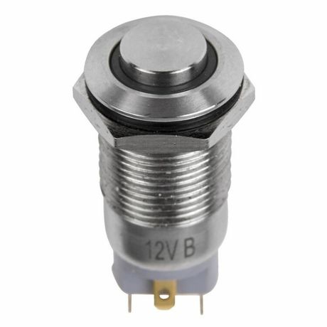 Кнопка антивандальная 12 12В(LED) Фикс (4с) OFF-ONсиняя (A-12-C2), REXANT - 36-3221 MEET