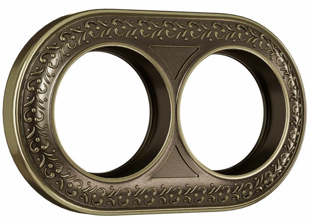 Электроустановочные изделия - Рамка на 2 поста (бронза) | a037198 Werkel WL70-frame-02/