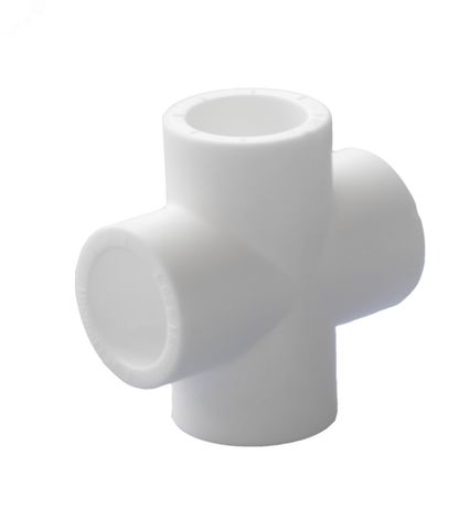 Крестовина 20 полипропиленовая PPR белая - 9000002020 Политэк