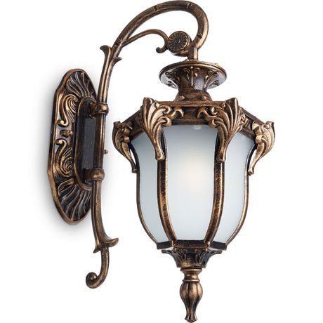 Светильник садово-парковый PL4042 60W 230V E27 270*175*410мм черное золото (на стену вниз) | 11422 FERON