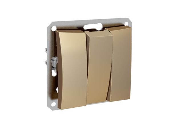 Выключатель 3-кл. СП Дуэт 10А IP20 механизм шампань SchE WDE000431 APC