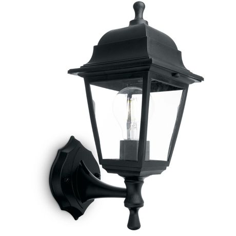 Светильник садово-парковый НБУ 04-60-001, вверх/вниз, 4-х гранник 60W E27 230V, черный | 32226 Feron