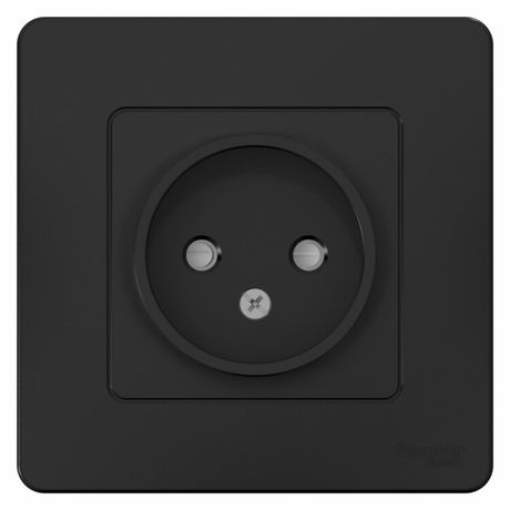 Розетка СП BLANCA 16А 250В защ. шторки без заземл. антрацит SchE BLNRS000116 APC