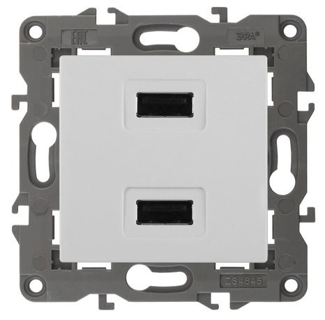 Устройство зарядное USB, 5В-2100мА, Эра Elegance, белый, 14-4110-01 - Б0034358