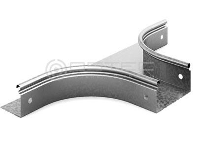 Ответвитель горизонтальный плавный 300х50, толщ. 0,7 мм, Сендзимир цинк, 031835 | ОГП-300х50-0,7-R100-СЦ Ostec