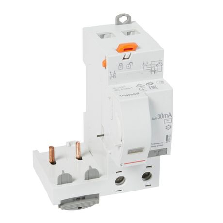 Дифференциальный блок DX3 - тип AC 30 мА 2П 230 В~ 63 А 2 модуля | 410402 Legrand