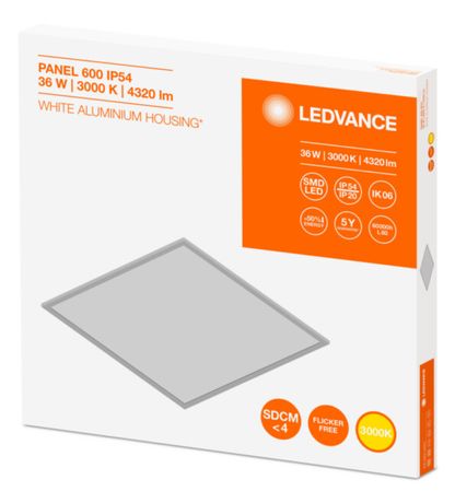 Светодиодная панель 36Вт 600х600 3000K 4320Лм IP54 опал белый LEDVANCE | 4058075149489 Osram