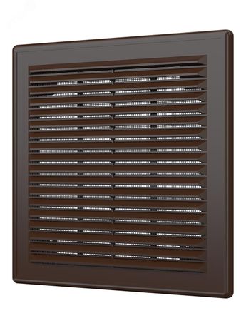 Решетка вентиляционная вытяжная, из ABS пластика 208х208, цвет Коричневый - 2121Р кор ЭРА 10643