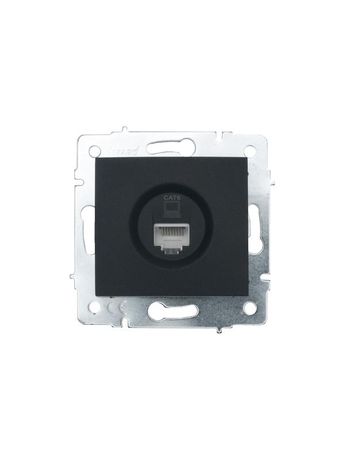 Розетка компьютерная 1-м СП KARINA IP20 RJ45 кат.6 механизм черн. LEZARD 707-4288-140 LEZARD арт. 707-4288-140