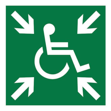 Знак безопасности PT-17176.E65"Пункт (место) сбора МГН (безопасная зона МГН)" Белый свет a20669 BS