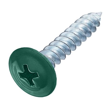 Саморез металл-металл 4.2х25 прессшайба RAL 6005 зел. мох (европодвес) (уп.20шт) СТРОЙМЕТИЗ 2530091