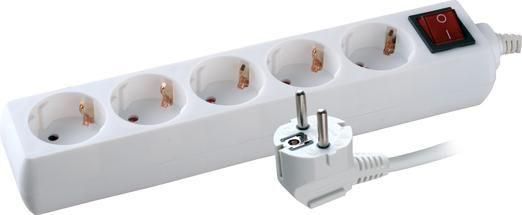 Удлинитель 5х5м с заземл. 10А IP20 S 5х5-ZDV 2.2кВт выкл. Volsten 9332