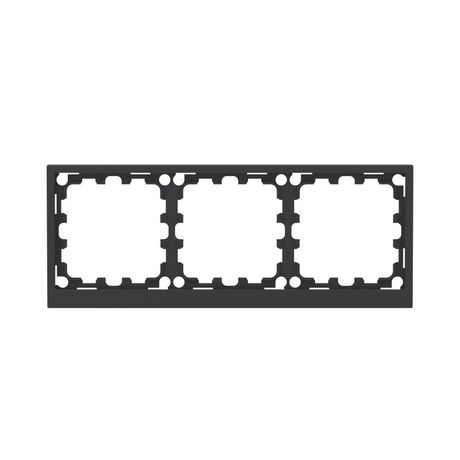 Рамка на 3 поста, KANT, черный уголь - 7012906 ДКС DKC арт. 7012906