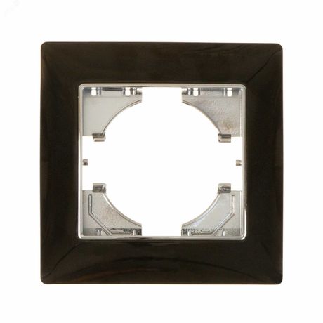 Рамка 1-местная Bravo цинк, оникс - С1010-037 GUSI