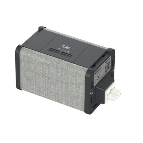 Блок Unica System+ 2хUSB A/A антрацит/сер. ткань SchE INS44203 Schneider Electric
