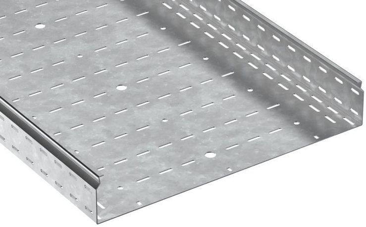 Лоток листовой перфорир. 100х600 L2500 сталь 2.0мм HDZ ESCA 7 IEK CLP10-100-600-200-D25-HDZ