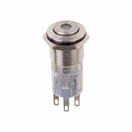 Кнопка антивандальная d16 250В без фикс. (5с) (ON)-OFF/(OFF)-ON зел. (A-16-C4) Rexant 36-3265 MEET