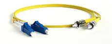 FC-S2-9-LC/UR-ST/UR-H-0.6M-LSZH-YL Патч-корд волоконно-оптич. (шнур) SM 9/125 (OS2), LC/UPC-ST/UPC, 2.0 мм, simplex, LSZH, 0.6 м | 430348 Hyperline