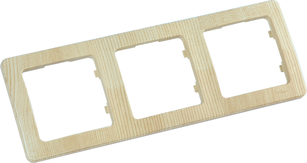 Рамка трёхместная, скрытой установки, цвет сосна | Р403-02 HEGEL