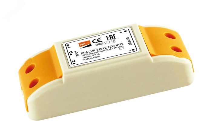 Драйвер для светодиодной ленты LED PPS CVP 12012 12Вт 12В 264В IP20 | 1032447 Jazzway