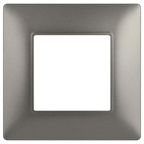Рамка для розеток и выключателей 1 пост титан пластик ЭРА Elegance 14-5001-16 - Б0065801
