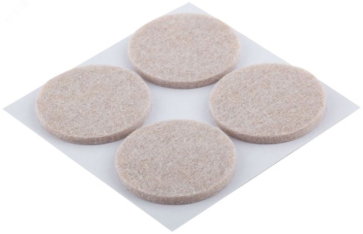Подкладка для мебели самоклеющиеся круглые 34мм войлок (уп.4шт) FIT 67511 РОС