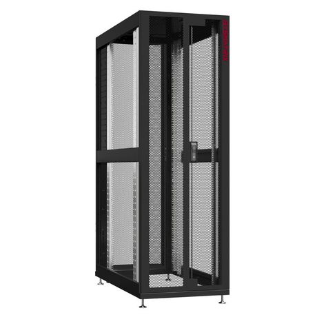 Шкаф серверный 45U 600х1070 передняя дверь: двустворчатая перфорированная IP20. задняя одностворчатая боковые панели: без. цвет: черный RAL9005 - NS 6145.9430 SYSMATRIX