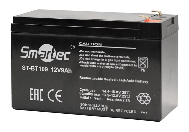 Аккумулятор 12 В, 9 Ач - smkd0575 Smartec ST-BT109