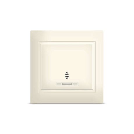 Переключатель проходной 1-кл. Севиль с подсветкой сл. кость UNIVersal Б-С0125 Союз