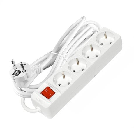 Удлинитель 4х3х10А IP20 2.2кВт ПВС 3х1 с выкл. бел. Союз 2790 Союз арт. 2790
