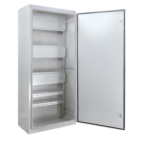 Каркас напольный цельносварной ВРУ-1 (2000х800х450) IP54 в комплекте с боковыми панелями серый | Б0059344 ЭРА