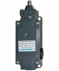Выключатель путевой ВП 19М-21Б-411-67 У2.17, четырёхполюсный, толкатель, 3з+1р, IP67 - ET506205 Электротехник