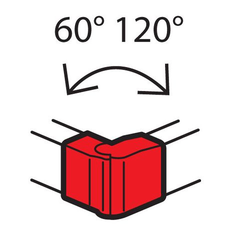 Внешний изменяемый угол - от 60° до 120° для кабель-каналов Metra 130x50 | 638042 Legrand