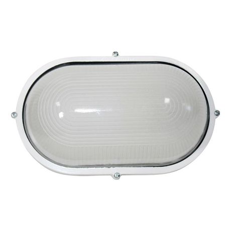 Светильник для ЖКХ под лампу "Банник" 1201 Овал большой НПП 03-100-017 IP65 матовый /корпус белый ГИ | 1005500932 Элетех
