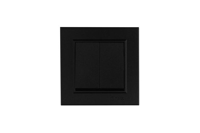 Выключатель двухклавишный Karea черн. Makel 56054003