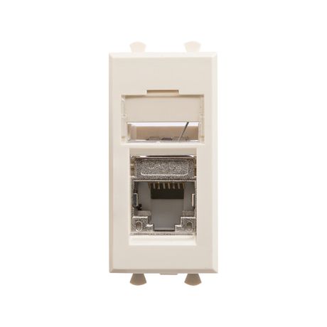 Компьютерная розетка "Ванильная дымка" "Avanti" RJ-45 модульная,кат. 5е экран , 1 мод | 4405361 DKC ДКС DKC арт. 4405361