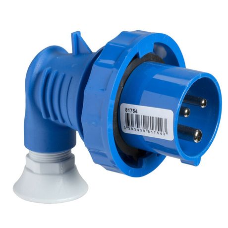 Вилка кабельная угловая 32А 3P 220В IP67 SchE 81766 APC