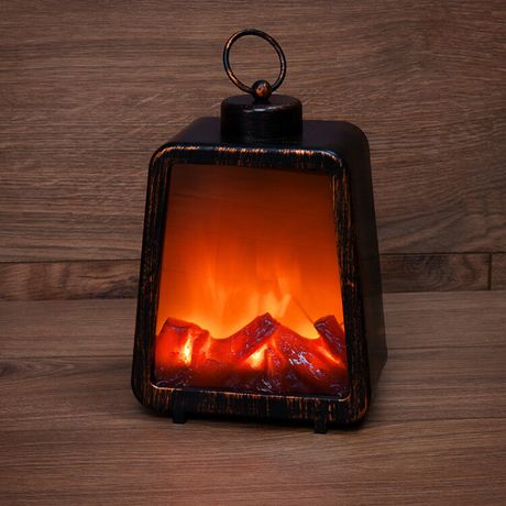 Светодиодный домашний камин Лофт с эффектом живого огня 17х10х24,5 см, 3хС (не в комплекте) - 511-034 NEON-NIGHT